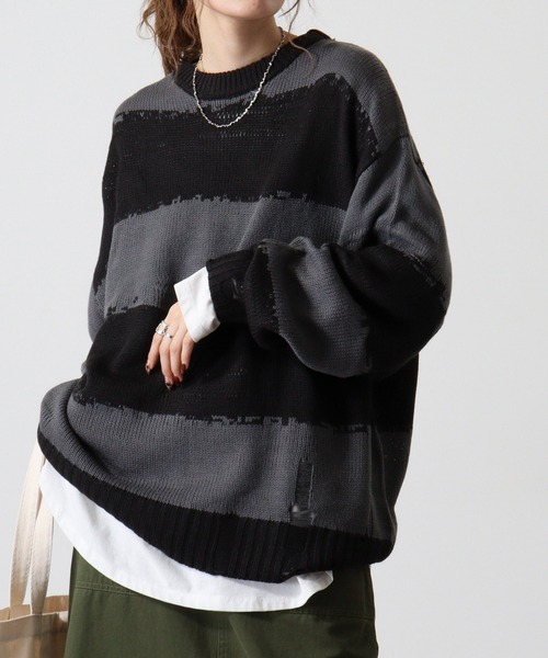 KAMIYA 2024-25AW レディース ダメージニットスタイリング