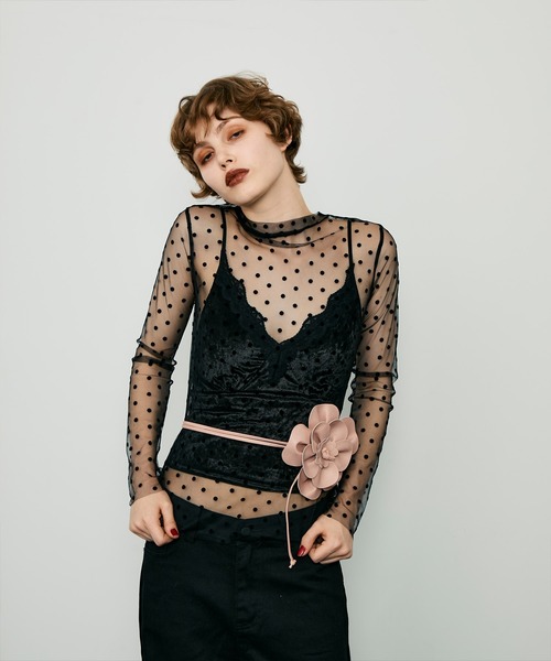 シーニュ　ベロアキャミソール Maw　ブラック ベロアキャミソール Maw｜Cygne(シーニュ) 公式サイト