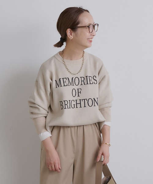 PUAL CE CIN（ピュアルセシン）の「【＠sein___000企画】ジャガードロゴニットプルオーバー（ニット/セーター・レディース・ブラック/ベージュ/グレー/キャメル・FREE）」の6枚目の写真