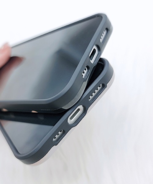 セール】シンプル バイカラー ドット iPhone ケース