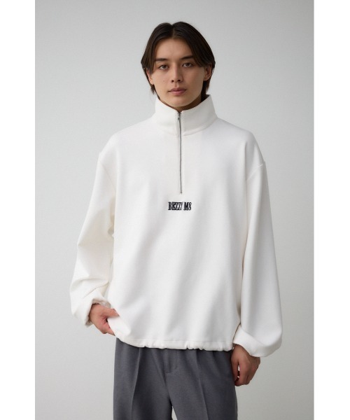 AZUL by moussy(アズールバイマウジー)の「フェウクスウェードハーフジッププルオーバー(スウェット・メンズ・ブラック/グレー/オフホワイト・FREE)」の5枚目の写真