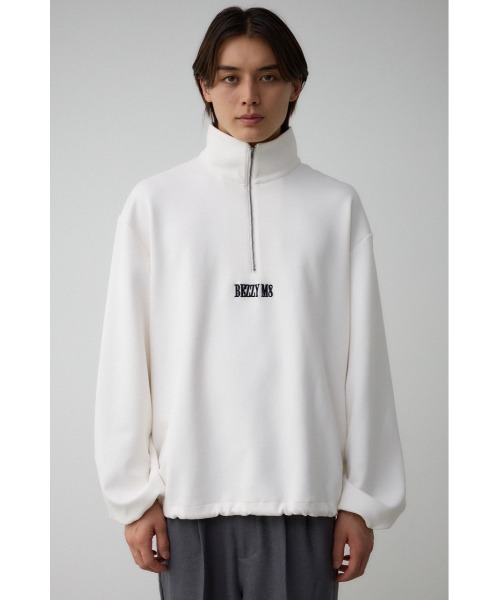 AZUL by moussy(アズールバイマウジー)の「フェウクスウェードハーフジッププルオーバー(スウェット・メンズ・ブラック/グレー/オフホワイト・FREE)」の7枚目の写真