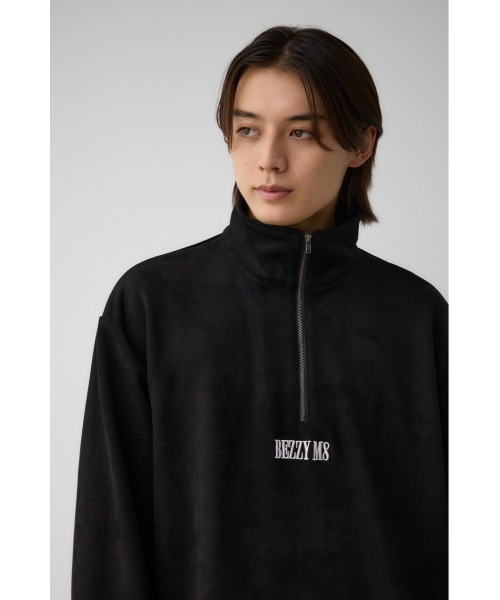 AZUL by moussy(アズールバイマウジー)の「フェウクスウェードハーフジッププルオーバー(スウェット・メンズ・ブラック/グレー/オフホワイト・FREE)」の16枚目の写真