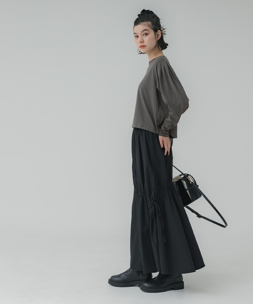 coca（coca）（コカ）の「【WEB限定セール】パフスリーブロゴカットソー（Tシャツ/カットソー・レディース・ホワイト/チャコール・S/L/M）」の11枚目の写真