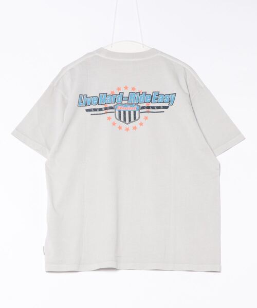 roial(ロイアル)の「DESIGN TEE/ROIAL(ロイアル)アメカジヴィンテージ風ロゴプリントTシャツ半袖(Tシャツ/カットソー・レディース・グレー/ブラック/ネイビー・SMALL/MEDIUM)」の5枚目の写真