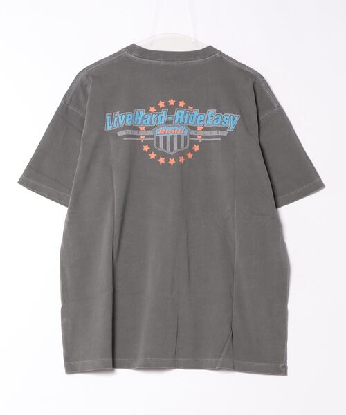 roial(ロイアル)の「DESIGN TEE/ROIAL(ロイアル)アメカジヴィンテージ風ロゴプリントTシャツ半袖(Tシャツ/カットソー・レディース・グレー/ブラック/ネイビー・SMALL/MEDIUM)」の6枚目の写真