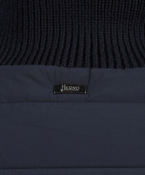 HERNO ライトナイロンストレッチ ニットコンビ ブルゾン