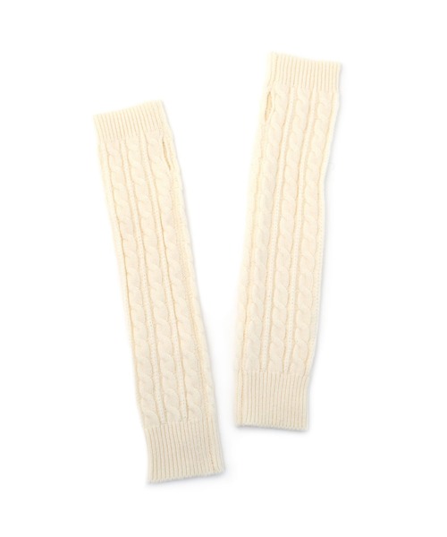 ケーブル編みニットアームウォーマー（アームカバー）｜colleca la