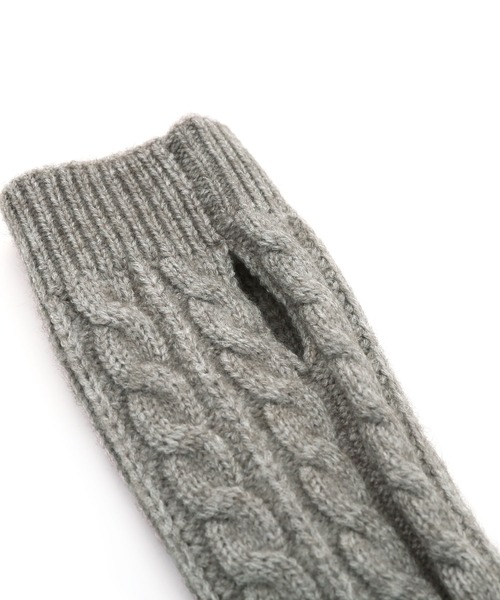 ケーブル編みニットアームウォーマー（アームカバー）｜colleca la