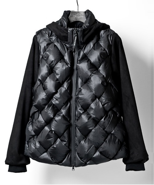 Buffalo Bobs(バッファローボブズ)の「TRANSFORM-INTRE(トランスフォーム イントレ)3WAY イントレ エコダウン ブルゾン(ダウンジャケット/コート・メンズ・ブラック/ホワイト・1-2/2-3/3-4)」の12枚目の写真