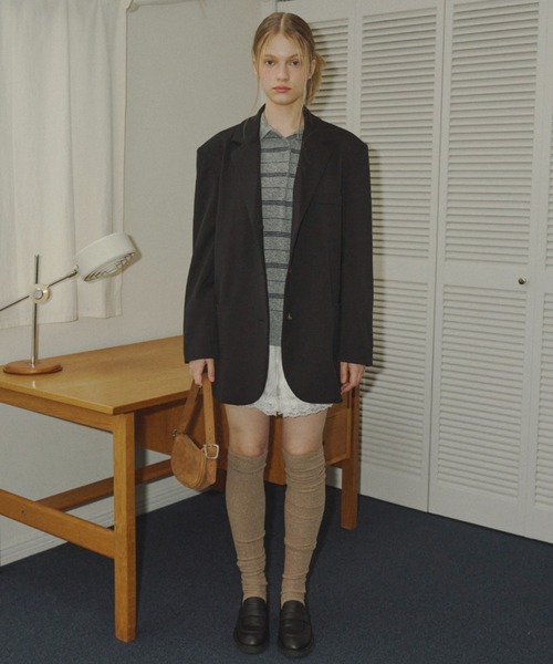 GIUNON（ジウノン）の「thin line polo knit / 細ラインポロニット（ニット/セーター・レディース・アイボリー/グレー/ネイビー・FREE）」の22枚目の写真