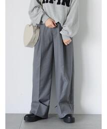 ehka sopo | ロールアップワイドスラックス(その他パンツ)