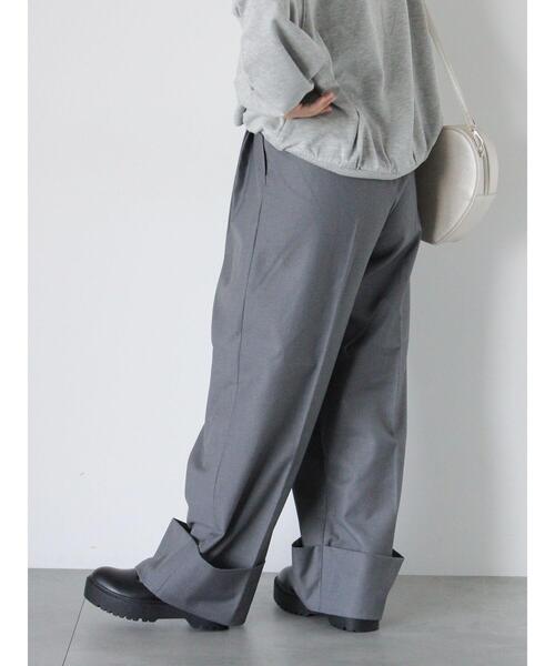 ehka sopo（エヘカソポ）の「ロールアップワイドスラックス（その他パンツ・レディース・グレー/モカ/ブラック・F）」の5枚目の写真