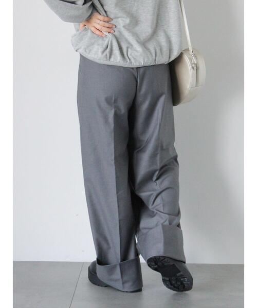 ehka sopo（エヘカソポ）の「ロールアップワイドスラックス（その他パンツ・レディース・グレー/モカ/ブラック・F）」の6枚目の写真