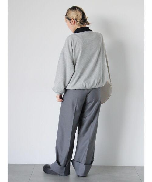 ehka sopo（エヘカソポ）の「ロールアップワイドスラックス（その他パンツ・レディース・グレー/モカ/ブラック・F）」の10枚目の写真