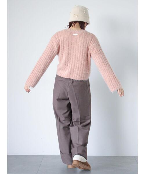 ehka sopo（エヘカソポ）の「ロールアップワイドスラックス（その他パンツ・レディース・グレー/モカ/ブラック・F）」の16枚目の写真