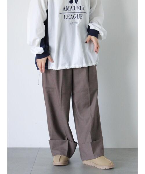 ehka sopo（エヘカソポ）の「ロールアップワイドスラックス（その他パンツ・レディース・グレー/モカ/ブラック・F）」の17枚目の写真