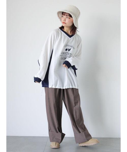 ehka sopo（エヘカソポ）の「ロールアップワイドスラックス（その他パンツ・レディース・グレー/モカ/ブラック・F）」の21枚目の写真