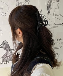 poiregnee（ポワニェ）の「［select］リボンバンスクリップ（バレッタ/ヘアクリップ・レディース）」