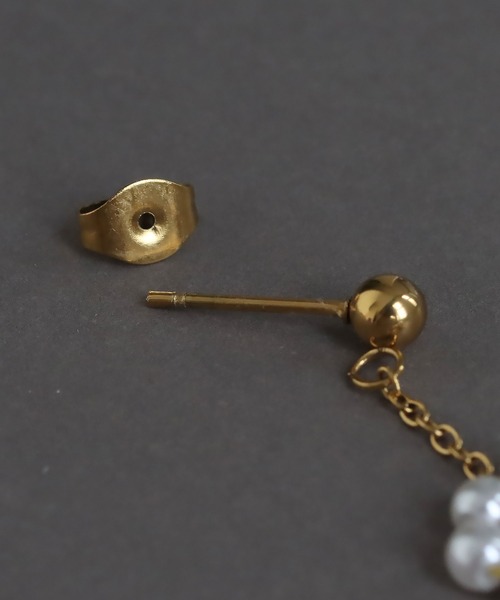 abaskdesign(アバスクデザイン)の「金属アレルギー対応 フラワーパール ピアス(ピアス(両耳用)・レディース・ゴールド・FREE)」の9枚目の写真