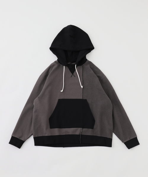 JOINT WORKS(ジョイントワークス)の「Name./ネーム ASYMMETRIC SWITCHING HOODIE(パーカー・メンズ・チャコールグレー・2)」の1枚目の写真