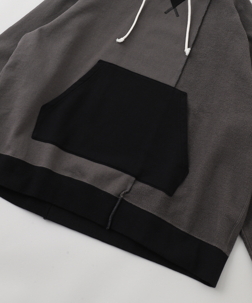 JOINT WORKS(ジョイントワークス)の「Name./ネーム ASYMMETRIC SWITCHING HOODIE(パーカー・メンズ・チャコールグレー・2)」の5枚目の写真