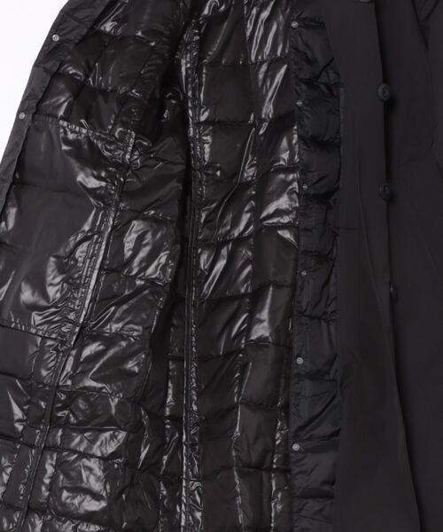 TAION（タイオン）の「【別注】【TAION/タイオン】ダウンジャケット付バルカラーコート（トレンチコート・レディース・ブラック/ベージュ・フリー）」の4枚目の写真