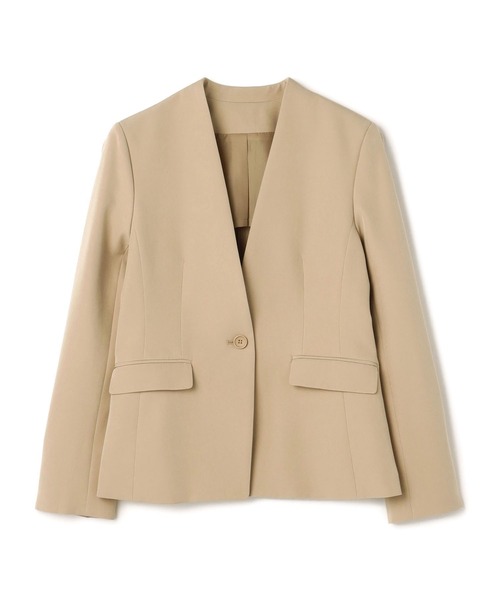 【セール】《洗える・ストレッチ・シワになりにくい》正解 ノーカラージャケット【CF/クロスファンクション】（ノーカラージャケット）｜CF（クロスファンクション）