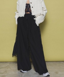 Tuck Gather Wide Silhouette Sweatpants/タックギャザースウェットワイドパンツ