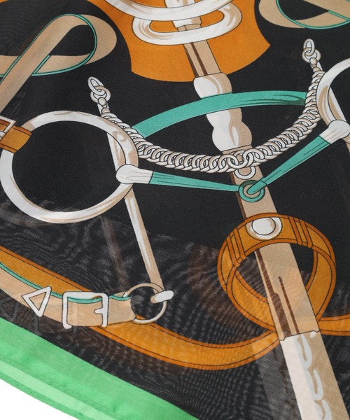 Edit Sheen（エディットシーン）の「ブライドルプリントスカーフ（ストール/ショール・レディース・グレー/レッド/オレンジ/グリーン・FREE）」の6枚目の写真