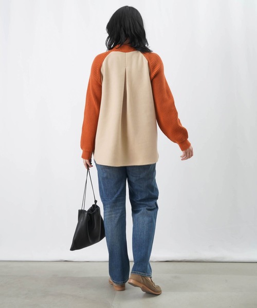 LUCA/LADY LUCK LUCA(ルカ/レディラックルカ)の「LC/LLL リブ切替ニット/ハイネックリブニット(ニット/セーター・レディース・ターコイズブルー/グレー/オレンジ/アイボリー・FREE)」の16枚目の写真