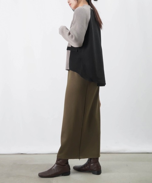 LUCA/LADY LUCK LUCA(ルカ/レディラックルカ)の「LC/LLL リブ切替ニット/ハイネックリブニット(ニット/セーター・レディース・ターコイズブルー/グレー/オレンジ/アイボリー・FREE)」の9枚目の写真