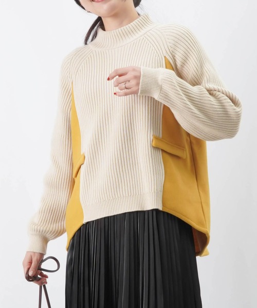 LUCA/LADY LUCK LUCA(ルカ/レディラックルカ)の「LC/LLL リブ切替ニット/ハイネックリブニット(ニット/セーター・レディース・ターコイズブルー/グレー/オレンジ/アイボリー・FREE)」の19枚目の写真