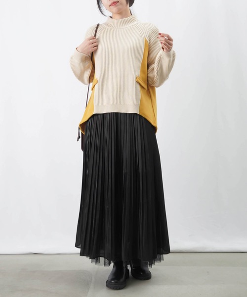 LUCA/LADY LUCK LUCA(ルカ/レディラックルカ)の「LC/LLL リブ切替ニット/ハイネックリブニット(ニット/セーター・レディース・ターコイズブルー/グレー/オレンジ/アイボリー・FREE)」の18枚目の写真