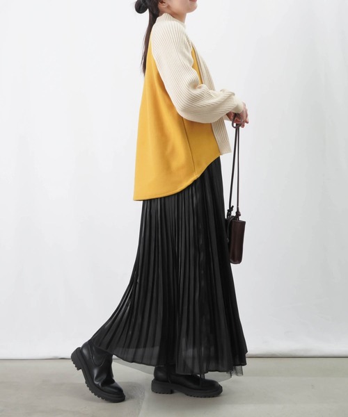 LUCA/LADY LUCK LUCA(ルカ/レディラックルカ)の「LC/LLL リブ切替ニット/ハイネックリブニット(ニット/セーター・レディース・ターコイズブルー/グレー/オレンジ/アイボリー・FREE)」の22枚目の写真