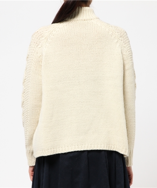 robbem（ロベム）の「【robbem】アラン柄ニットプルオーバー（ニット/セーター・レディース・オフホワイト/ダークグリーン/ネイビー・FREE）」の10枚目の写真