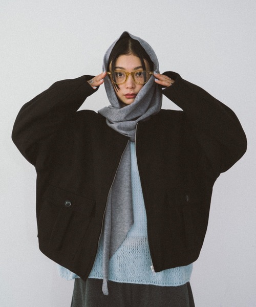 HANNE（アン）の「ポケットディティールショートコート（その他アウター・レディース・ブラック/ベージュ・FREE）」の13枚目の写真
