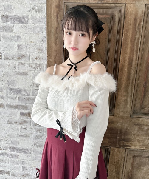 【限定値下げ】web完売 thetoe オフショルトップス セール】オフショルファートップス（Tシャツ/カットソー