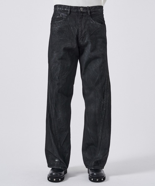 jinta nvrfrgt × cons 別注　デニム　チノパン　サイズ1 別注 3D TWISTED JEANS(1 BLACK): NVRFRGT: MENS｜CONZ ONLINE STORE