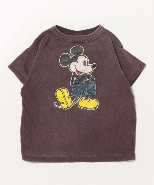 デニムダンガリーmickey Tシャツ 110 ミッキー tシャツ キッズ