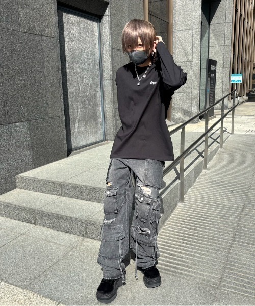 OY（オーワイ）の「『OY/オーワイ』 TRIBAL LOGO L/S TEE/トライバルロゴ長袖カットソー（Tシャツ/カットソー・レディース・ホワイト/ブラック・FREE）」の5枚目の写真