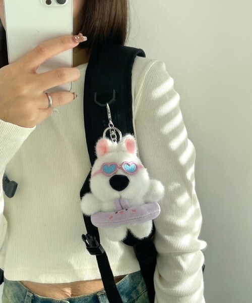 WEGO/バカンスわんこぬいぐるみキーホルダー（キーホルダー
