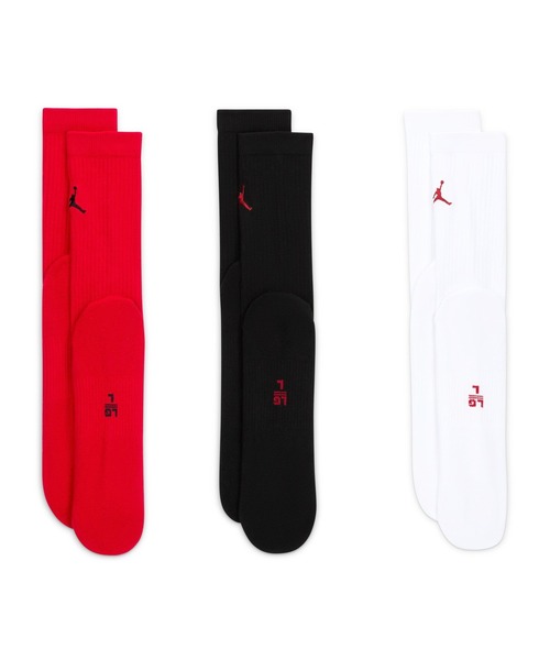 JORDAN BRAND(ジョーダンブランド)の「JORDAN BRAND ED CUSH POLY CREW SOCKS 3PR 144 DX9632(ソックス/靴下・メンズ・マルチ・XL)」の4枚目の写真