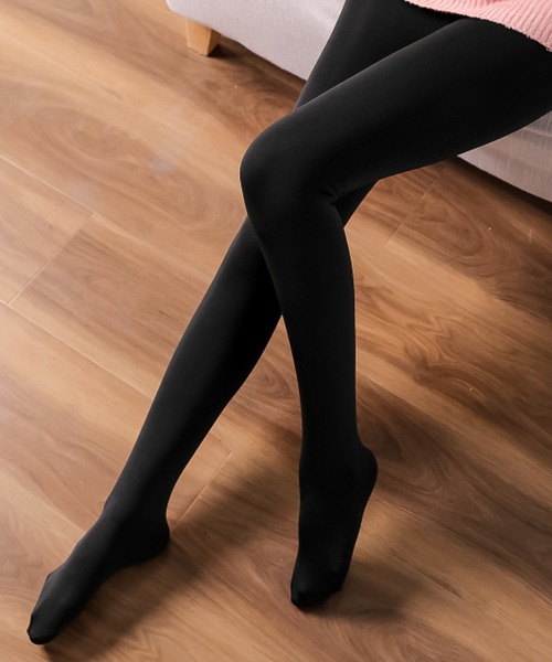 DiamondHearts（ダイヤモンドハーツ）の「裏起毛　極暖タイツ　ハイウエストTYPE（タイツ/ストッキング・レディース・ベージュ/ブラック・FREE）」の2枚目の写真