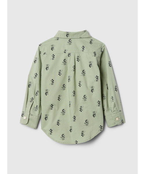 GAP（ギャップ）の「babyGap | ディズニー ミッキーマウス ポプリンシャツ（シャツ/ブラウス・キッズ・グリーン・80ｃｍ/70cm/100cm/110cm/90cm/105cm/95cm）」の2枚目の写真