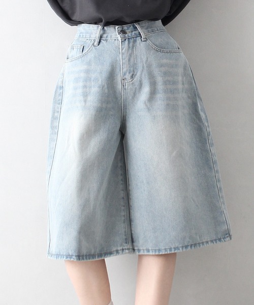 SpRay(スプレイ)の「デニムハーフパンツ(デニムパンツ・レディース・ライトブルー/ブルー・MEDIUM/LARGE)」の18枚目の写真