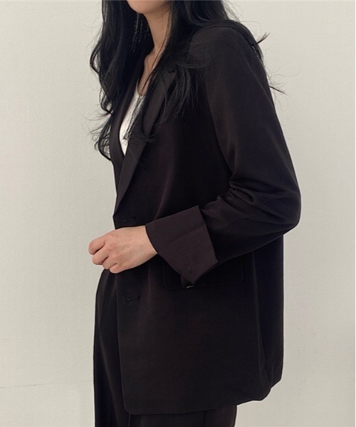 WEGO（ウィゴー）の「WEGO/【セットアップ対応】ベーシックテーラードジャケット（テーラードジャケット・レディース・ホワイト/ブラウン/ブラック・SMALL/LARGE/MEDIUM）」の2枚目の写真