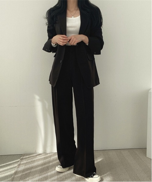 WEGO（ウィゴー）の「WEGO/【セットアップ対応】ベーシックテーラードジャケット（テーラードジャケット・レディース・ホワイト/ブラウン/ブラック・SMALL/LARGE/MEDIUM）」の16枚目の写真