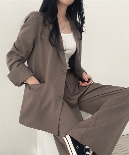 WEGO（ウィゴー）の「WEGO/【セットアップ対応】ベーシックテーラードジャケット（テーラードジャケット・レディース・ホワイト/ブラウン/ブラック・SMALL/LARGE/MEDIUM）」の8枚目の写真