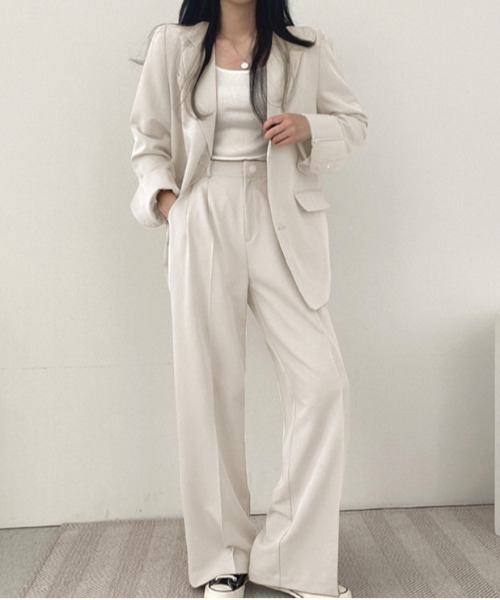 WEGO（ウィゴー）の「WEGO/【セットアップ対応】ベーシックテーラードジャケット（テーラードジャケット・レディース・ホワイト/ブラウン/ブラック・SMALL/LARGE/MEDIUM）」の13枚目の写真